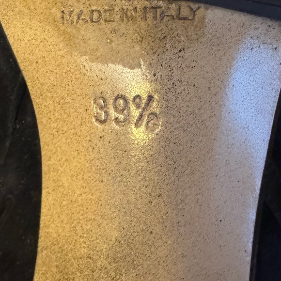 Made in Italy, Fabio Rusconi Black Suede Booties with Leather Stripe - Size 39.5 - Picture 11 of 11